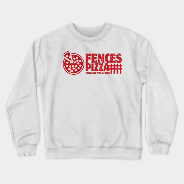 Fences Pizza Crewneck Sweatshirt by MindsparkCreative